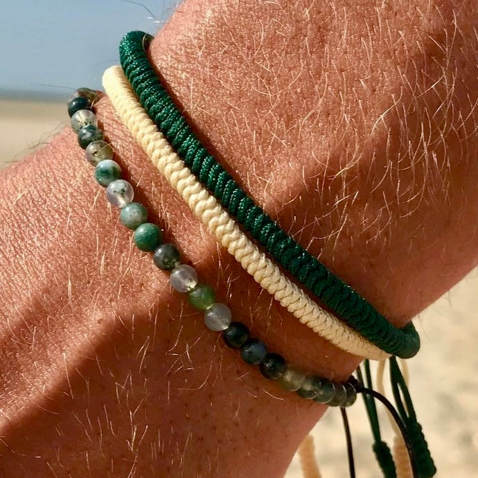Stones armband bosgroen (4mm) - www.mundobracelets.com