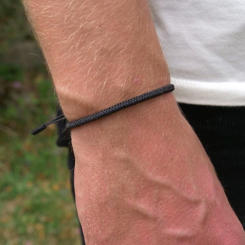 Tibetan temple armband (zwart) - www.mundobracelets.com