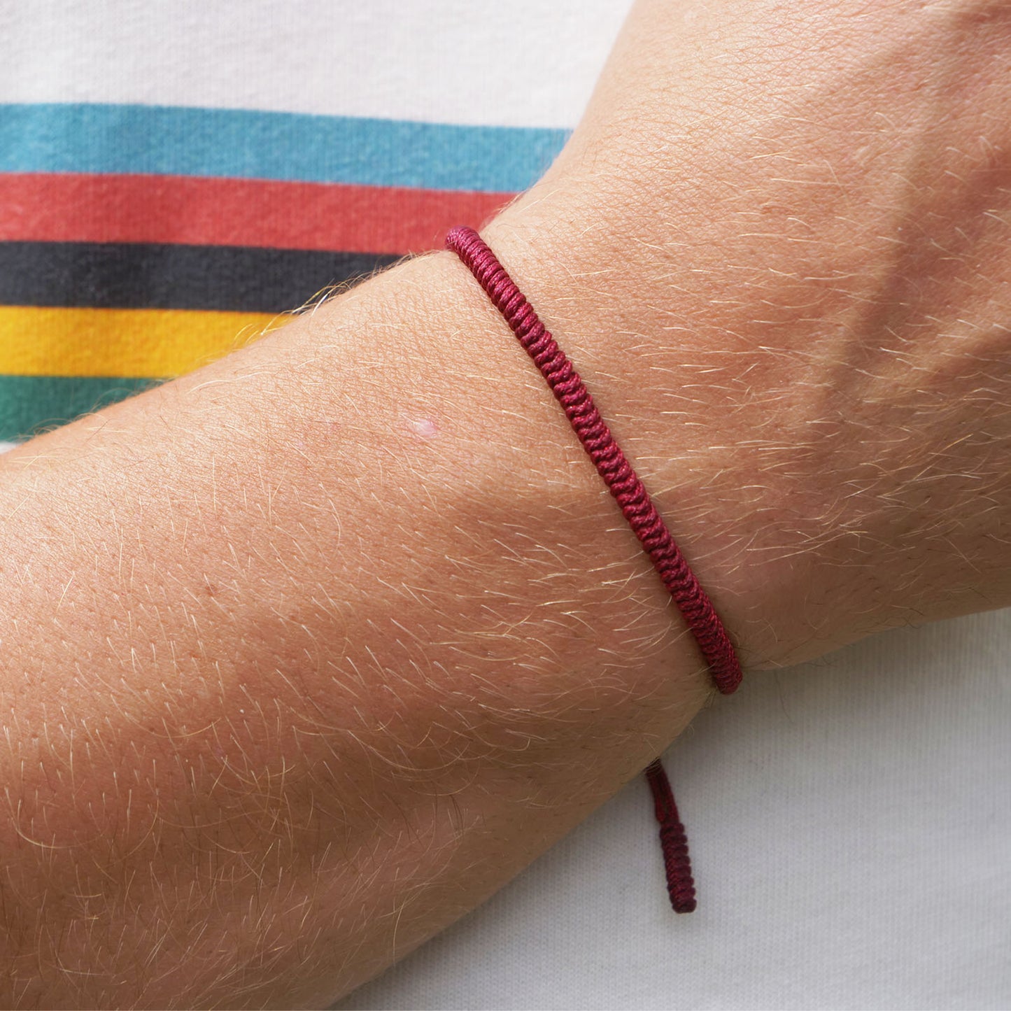 Tibetan temple armband (bordeaux) - www.mundobracelets.com