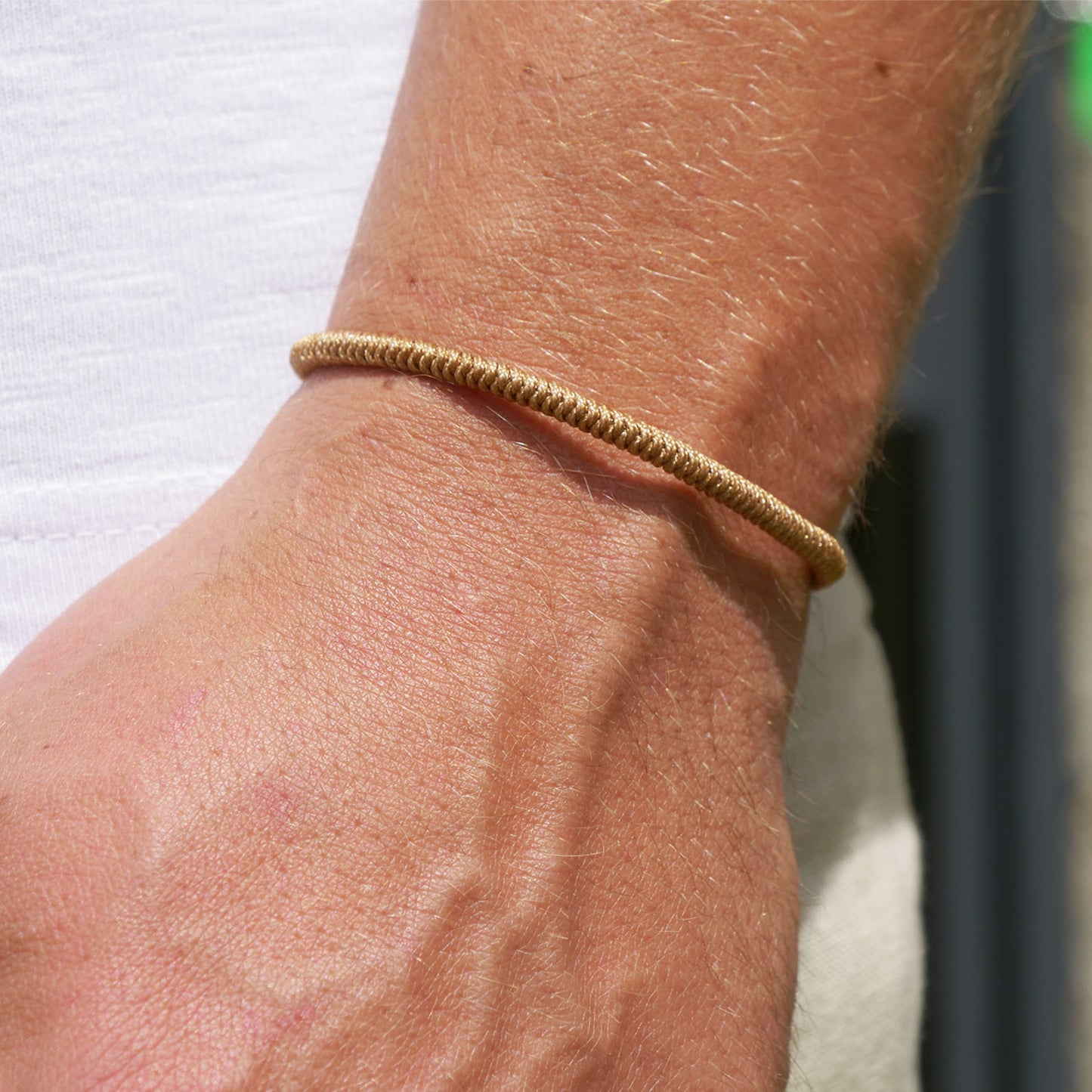 Tibetan temple armband (beige) - www.mundobracelets.com