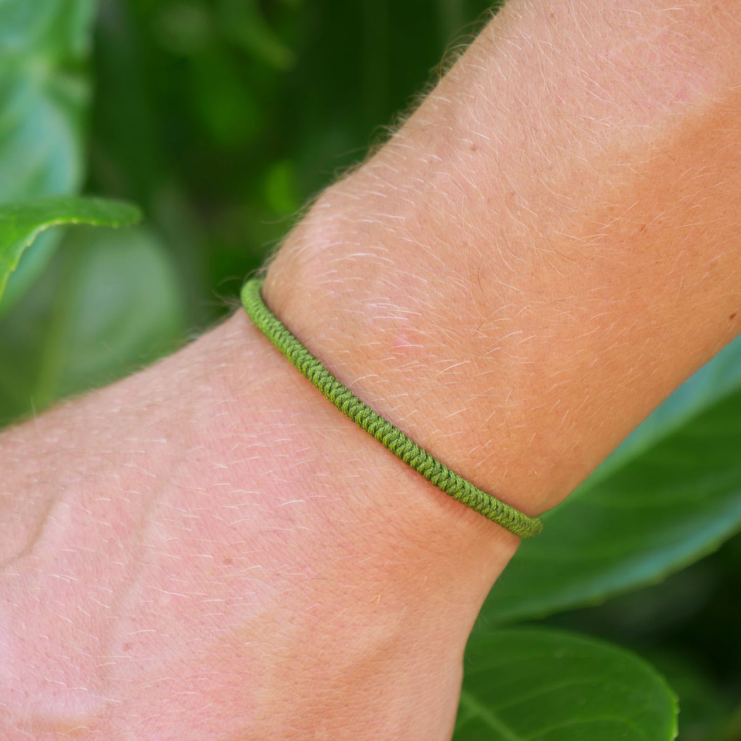 Tibetan temple armband (olijfgroen) - www.mundobracelets.com