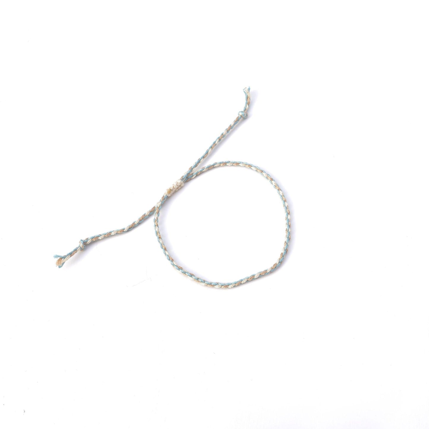 Laos armband (lichtblauw/beige) - www.mundobracelets.com