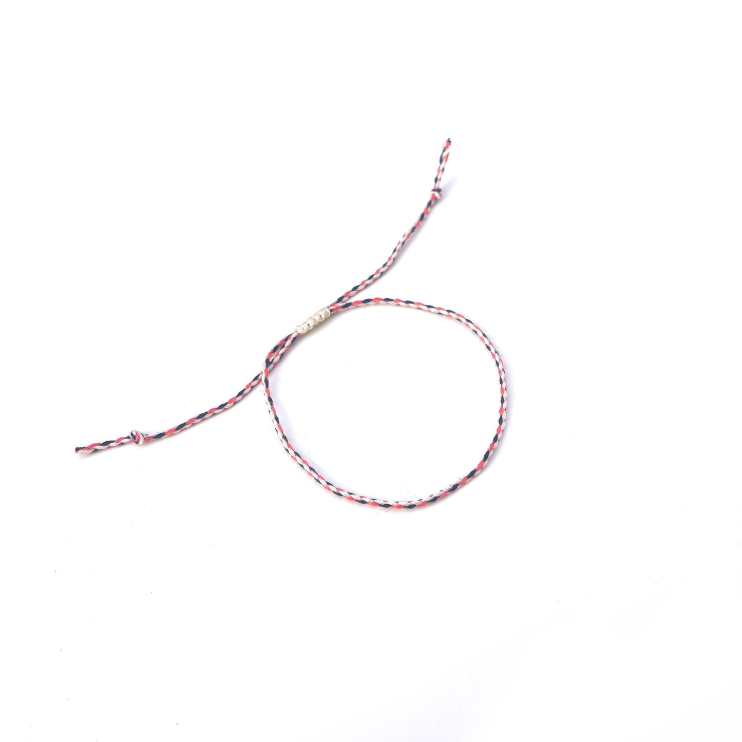 Laos armband (wit/navy) - www.mundobracelets.com