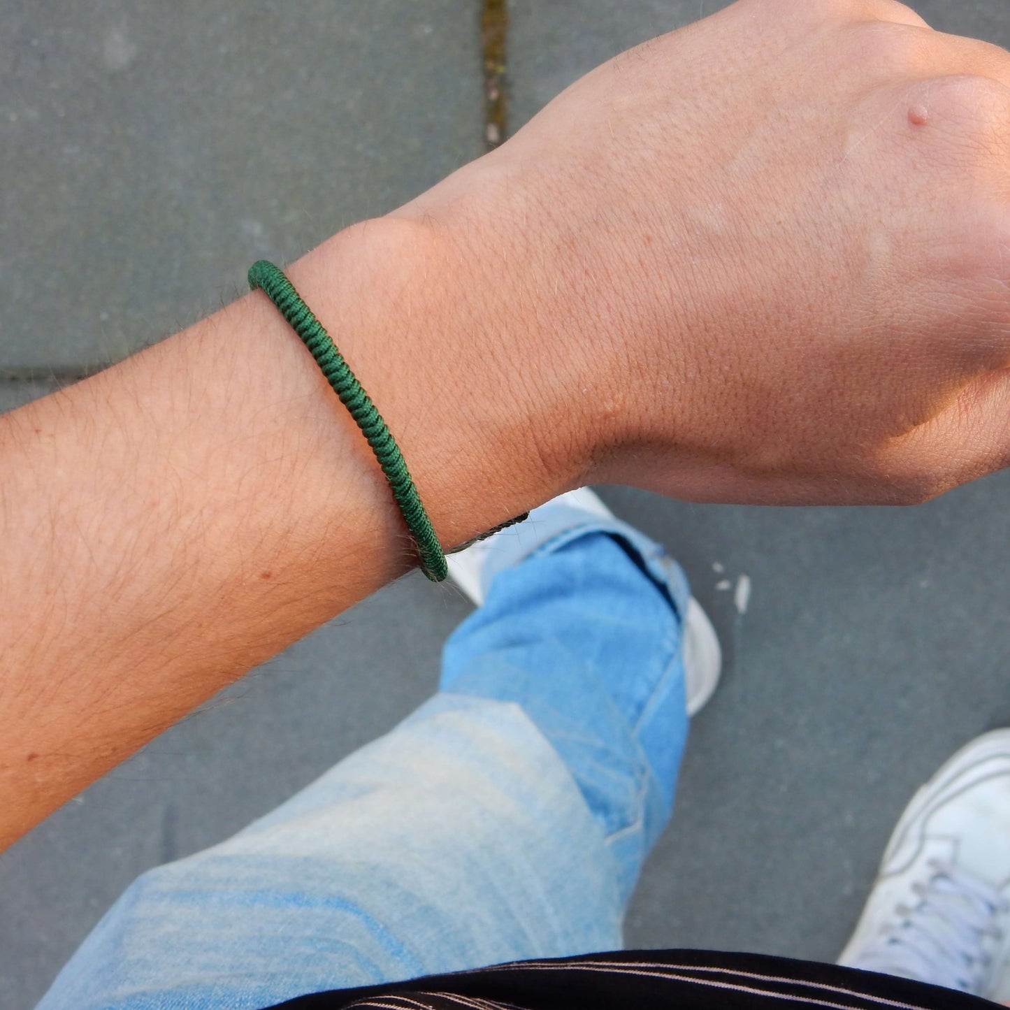 Tibetan temple armband bosgroen - www.mundobracelets.com